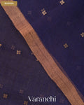 Royal Blue Sequin Jamdani Paithani Pallu Pure Muslin Silk Handloom Saree — Border