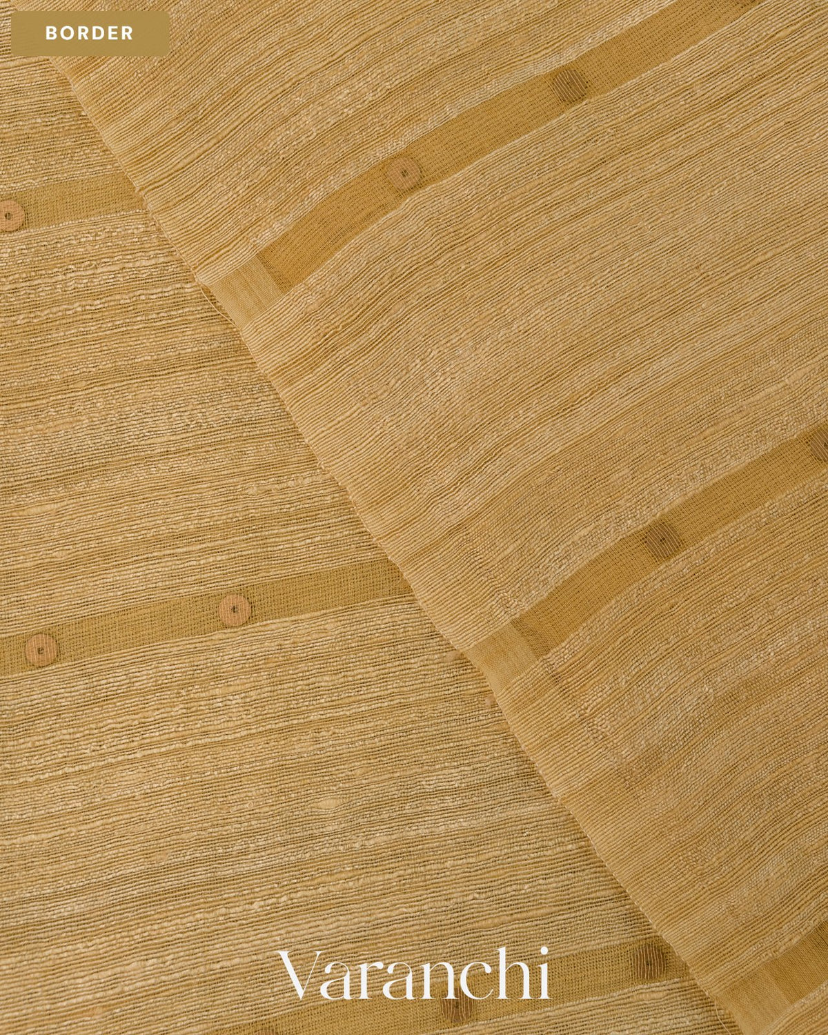 Ivory Sequin with Jamdani Paithani Pallu Pure Matka Silk Handloom Saree — Border