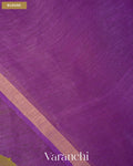 Violet Lotus Jamdani Pure Silk Linen Handloom Saree — Blouse