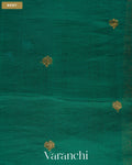 Aqua Green Jamdani Pure Mulberry Silk Handloom Saree — Body