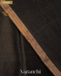 Black Jamdani Pure Mulberry Silk Handloom Saree — Border
