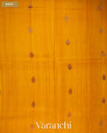Turmeric Yellow Pure Kora Silk Saree — Body