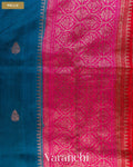 Royal Blue Pure Raw Silk Handloom Saree — Pallu