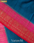 Royal Blue Pure Raw Silk Handloom Saree — Border