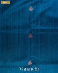 Royal Blue Pure Raw Silk Handloom Saree — Body