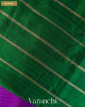 Royal Purple Pure Raw Silk Handloom Saree — Blouse