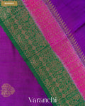 Royal Purple Pure Raw Silk Handloom Saree — Border