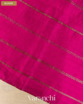 Off White Pure Raw Silk Handloom Saree — Blouse
