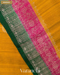 Golden Yellow Pure Raw Silk Handloom Saree — Border