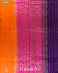 Tangerine Orange Pure Raw Silk Handloom Saree — Pallu