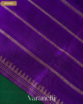 Bottle Green Pure Raw Silk Handloom Saree — Blouse
