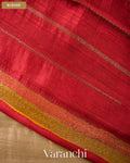 Ivory Pure Raw Silk Handloom Saree — Blouse
