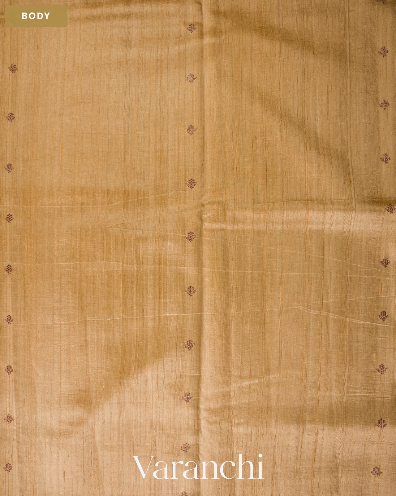 Ivory Pure Raw Silk Handloom Saree — Body