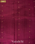 Wine Red Pure Raw Silk Handloom Saree — Body