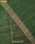 Bottle Green Sequence Jamdani Pure Matka Tissue Silk Handloom Saree — Border