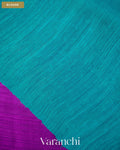 Royal Violet Jamdani Pure Matka Tissue Silk Handloom Saree — Blouse