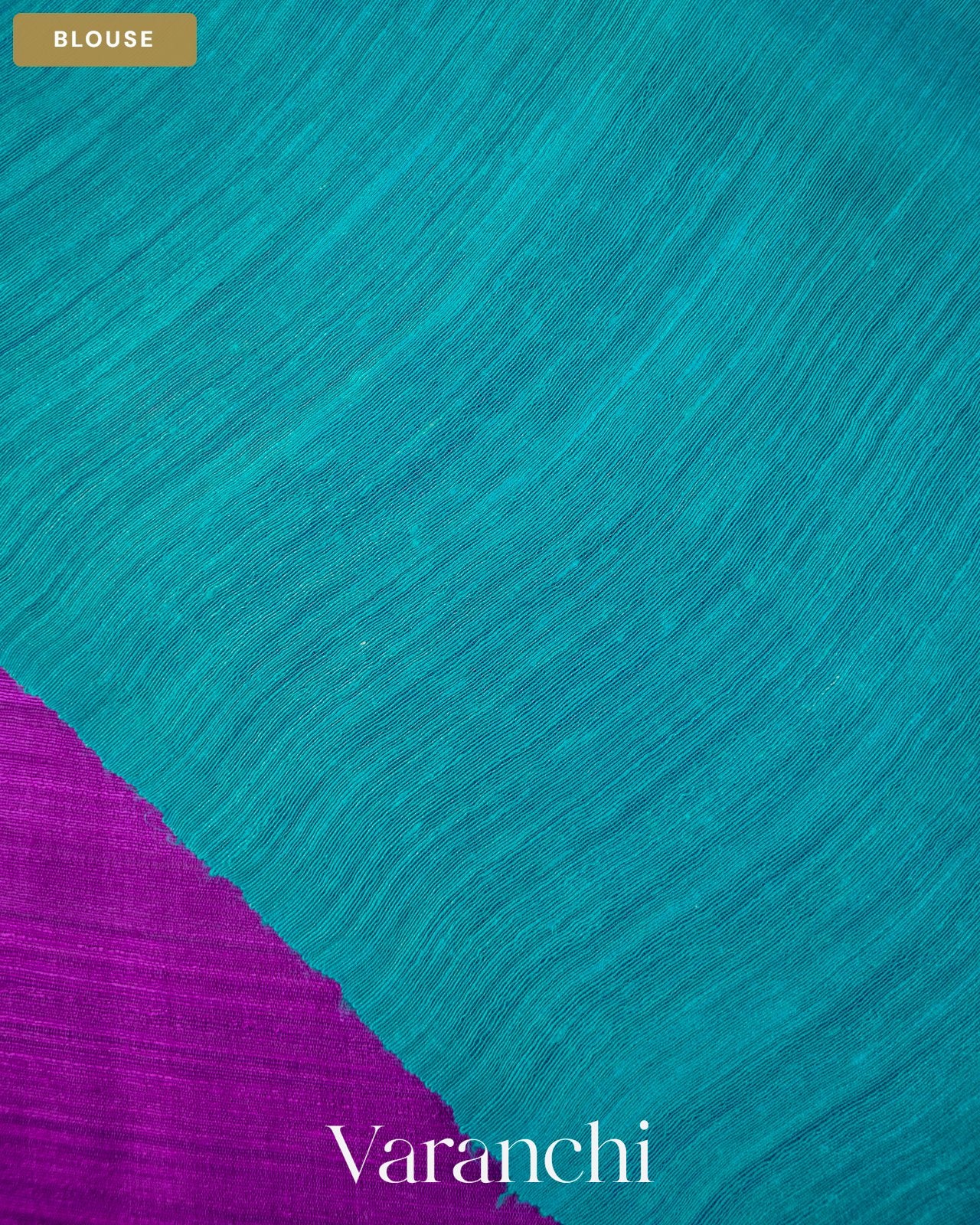 Royal Violet Jamdani Pure Matka Tissue Silk Handloom Saree — Blouse