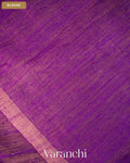 Purple Sequence Jamdani Pure Matka Tissue Silk Handloom Saree — Blouse