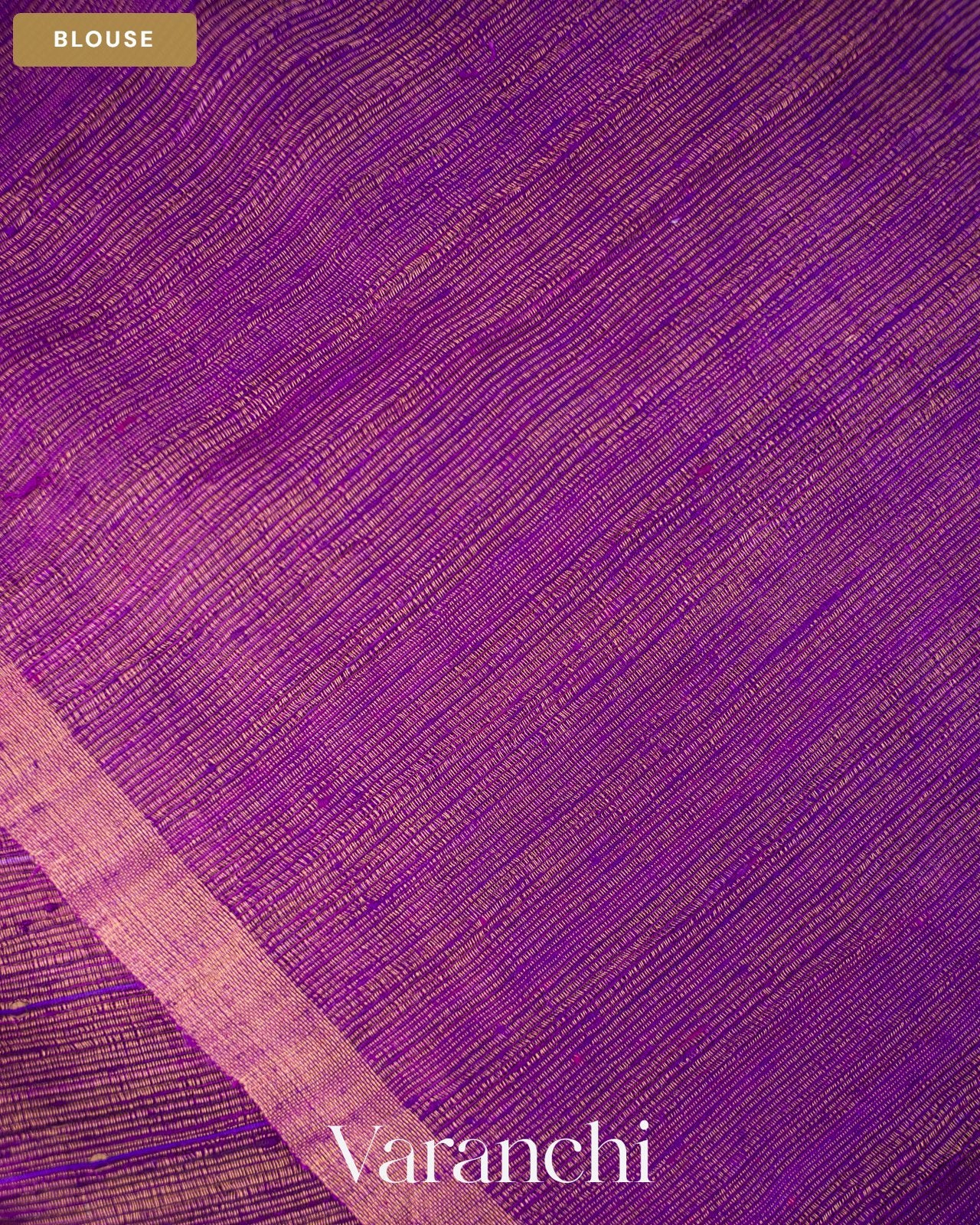 Purple Sequence Jamdani Pure Matka Tissue Silk Handloom Saree — Blouse