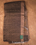 Light Brown Sequence Jamdani Pure Matka Tissue Silk Handloom Saree — Full Saree