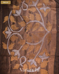 Light Brown Sequence Jamdani Pure Matka Tissue Silk Handloom Saree — Pallu