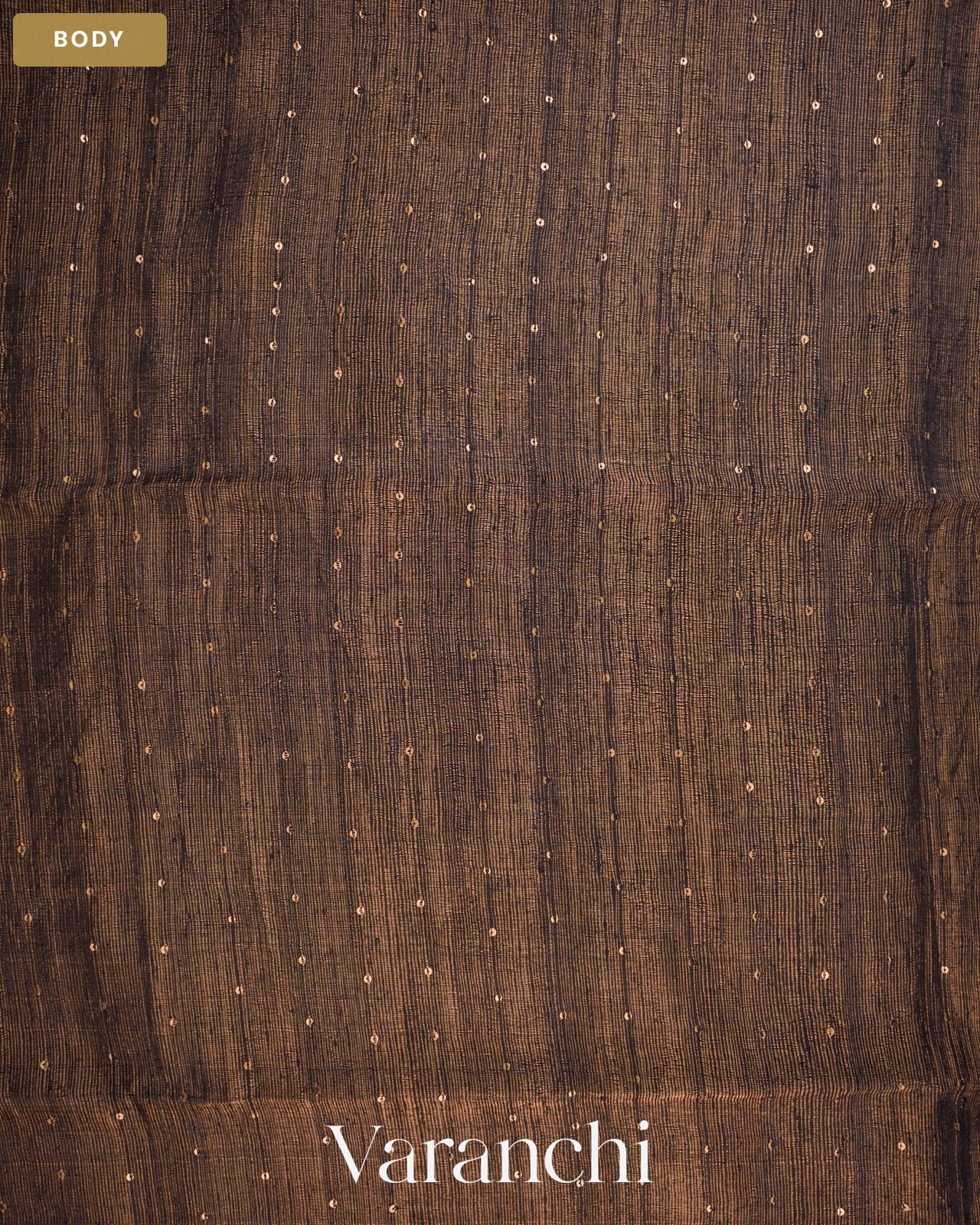 Light Brown Sequence Jamdani Pure Matka Tissue Silk Handloom Saree — Body