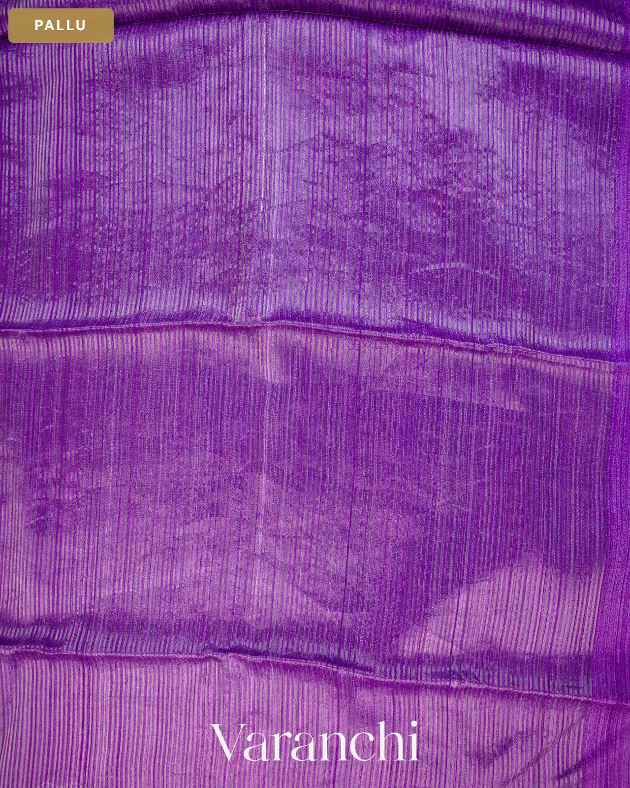 Violet Floral Jamdani Pure Muslin Silk Handloom Saree — Pallu