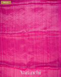 Rani Pink Floral Jamdani Pure Muslin Silk Handloom Saree — Pallu