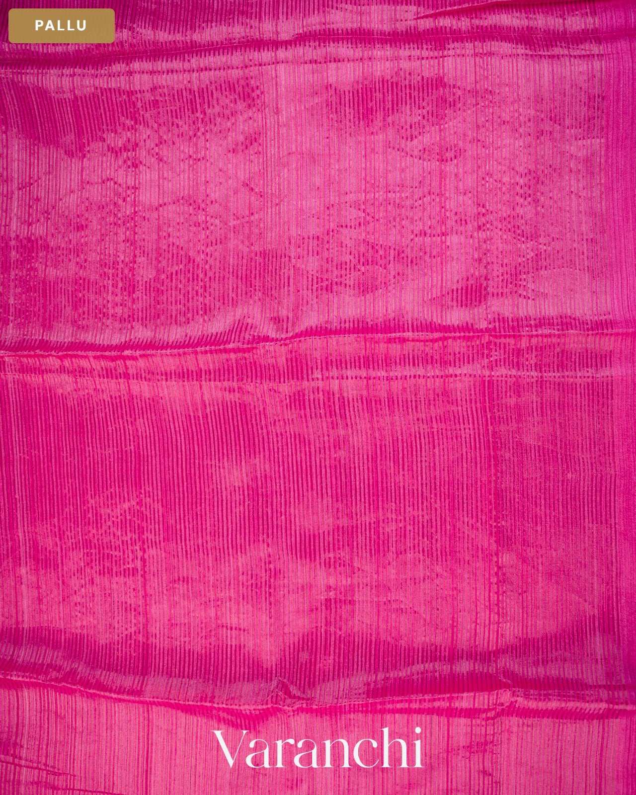 Rani Pink Floral Jamdani Pure Muslin Silk Handloom Saree — Pallu