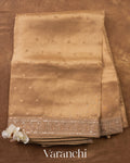 Ivory Pure Kora Silk Saree — Full Saree