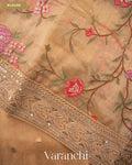 Ivory Pure Kora Silk Saree — Blouse