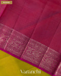 Mehandi Green Pure Kora Silk Handloom Saree — Blouse