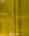Mehandi Green Pure Kora Silk Handloom Saree — Body