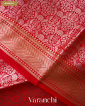 Crimson Red Brocade Pure Tissue Katan Silk Saree — Border