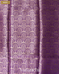Royal Purple Brocade Pure Tissue Katan Silk Saree — Body