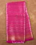 Rani Pink Brocade Pure Tissue Katan Silk Saree — Full Saree