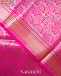 Rani Pink Brocade Pure Tissue Katan Silk Saree — Border