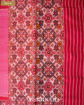 Pink Pure Rajkot Patola Silk Handloom Saree — Pallu