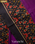 Violet Purple Pure Rajkot Patola Silk Handloom Saree — Border