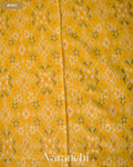 Sun Flower Yellow Pure Rajkot Patola Silk Handloom Saree — Body