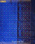 Navy Blue Pure Rajkot Patola Silk Handloom Saree — Body