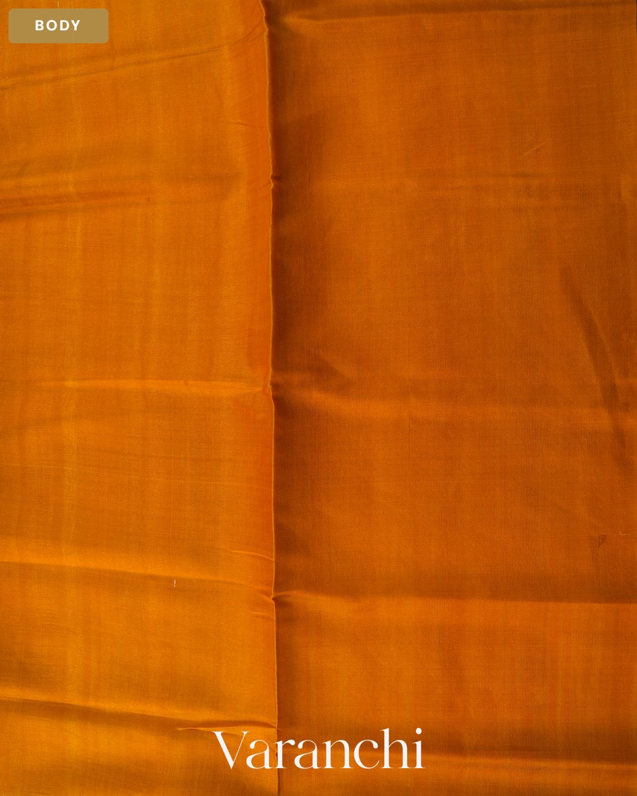 Amber Yellow Pure Rajkot Patola Silk Handloom Saree — Body