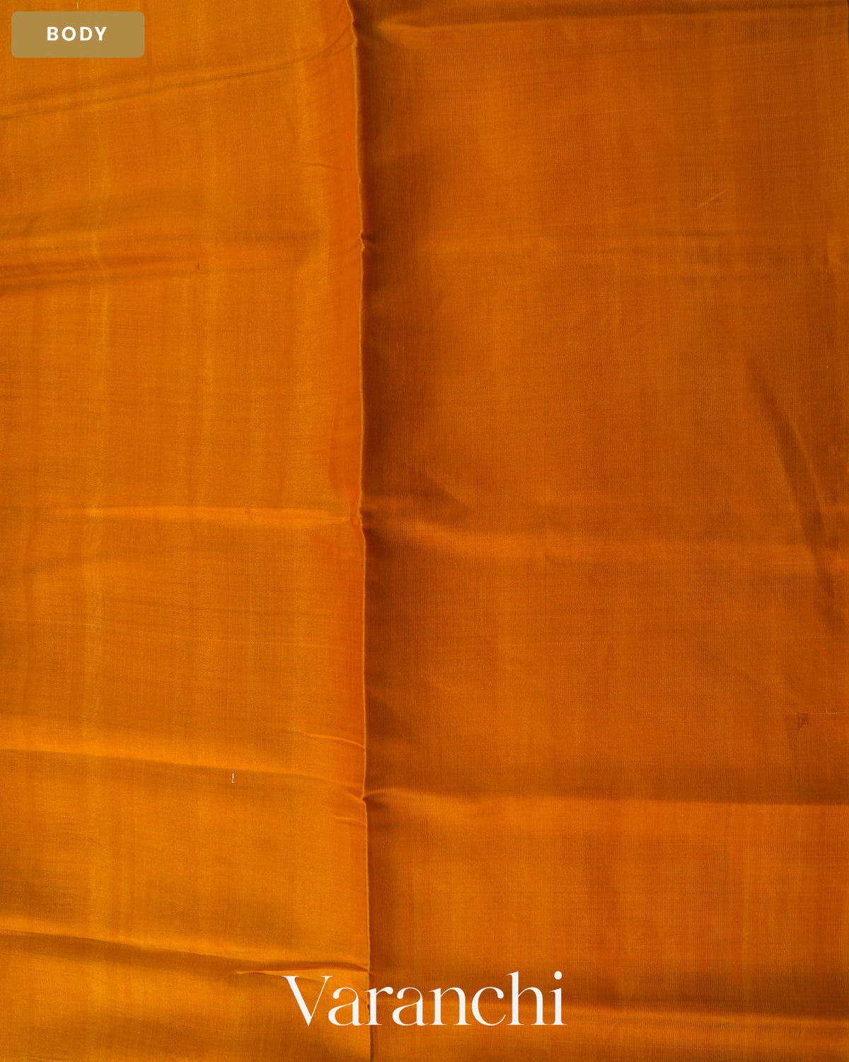 Amber Yellow Pure Rajkot Patola Silk Handloom Saree — Body