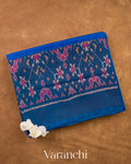 Royal Blue Pure Rajkot Patola Silk Handloom Saree — Folded