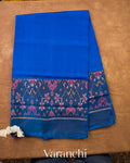 Royal Blue Pure Rajkot Patola Silk Handloom Saree — Full Saree