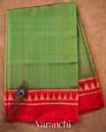 Pale Green Pure Rajkot Patola Silk Handloom Saree — Full Saree