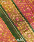 Coral Pure Rajkot Patola Silk Handloom Saree — Border