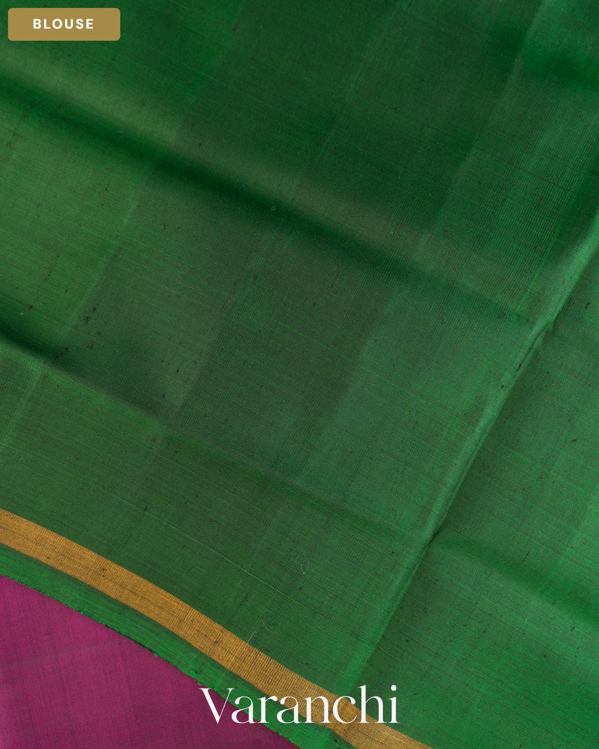 Magenta Pure Rajkot Patola Silk Handloom Saree — Blouse