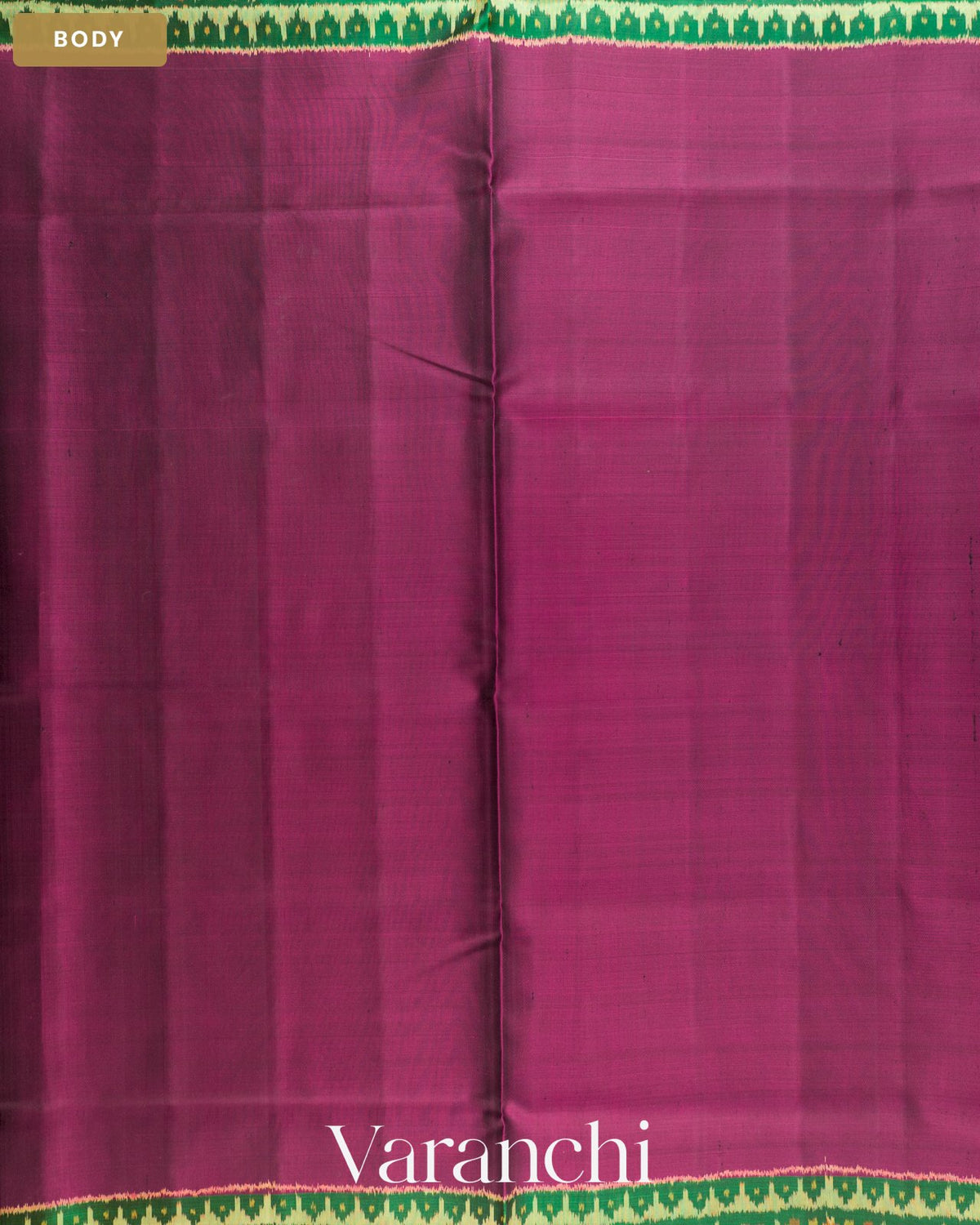 Magenta Pure Rajkot Patola Silk Handloom Saree — Body