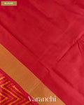 Crimson Red Pure Rajkot Patola Silk Handloom Saree — Blouse